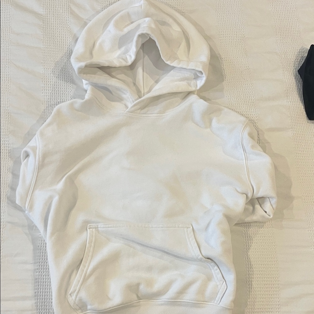 TNA White Sweatfleece Terry Fleece Hoodie